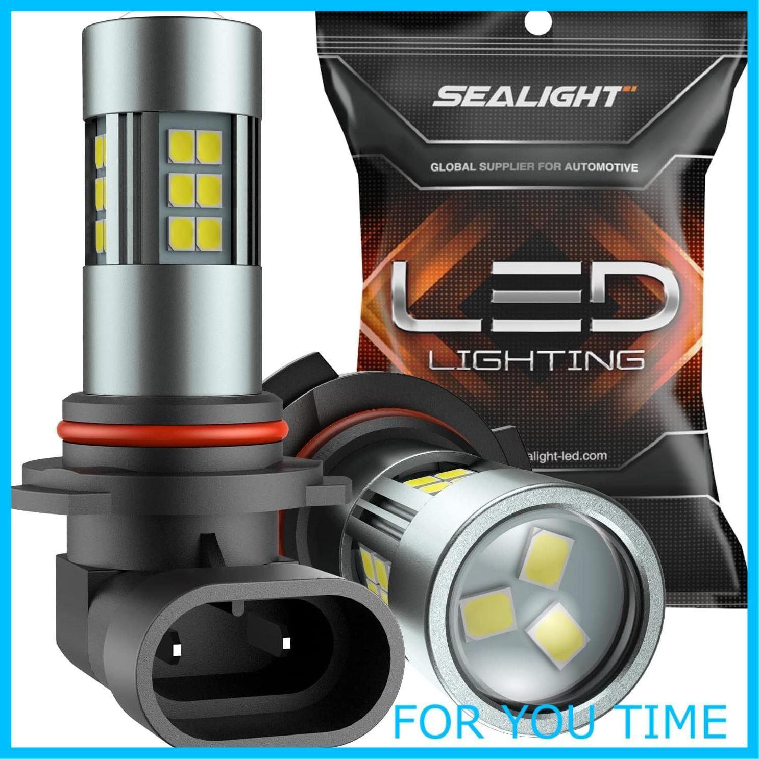 【在庫処分】SEALIGHT フォグランプ LED フォグ 9006 HB4 バルブ ホワイト 7000LM 12V 27連チップ搭載 6000K 50000時間以上寿命 DC12V対応 2個セット F1シリーズ (F1-LED-9006 HB4)