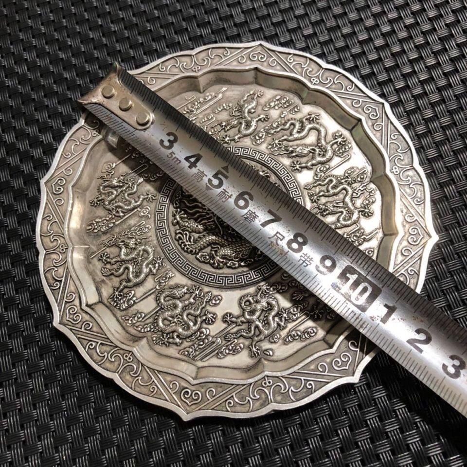 銅器 銅盤 九龍戯珠 茶道具 装飾品 工芸品 置物 - メルカリ