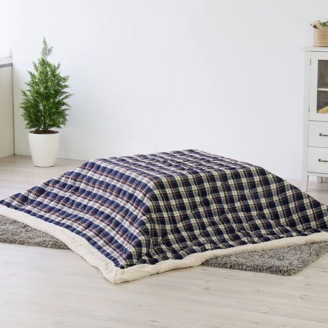 こたつ布団 コタツふとん こたつふとん 癒し 保温正方形 サイズ約190×190 シンプル おしゃれ モダン カジュアル 西海岸 ヴィンテージ ナチュラル 北欧 和室 薄掛け フリース なめらかな肌触り