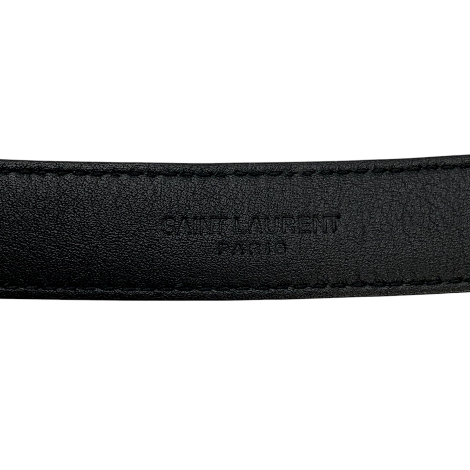 ♪1541 サンローラン ベルト YSL BELT 2.0 ナロー 554465 ブラック