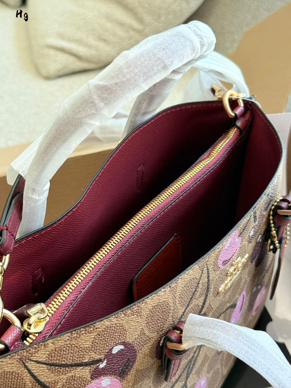 今日特価】チェリーコレクション Coach Mollie 25 トートバッグ