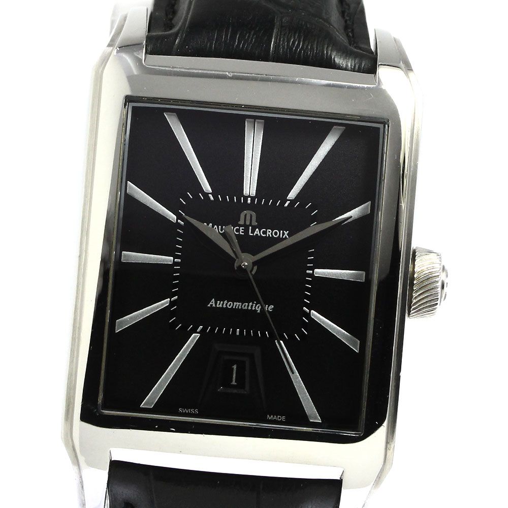 モーリスラクロア MAURICE LACROIX PT6117 ポントス レクタンギュラー デイト 自動巻き メンズ _765079 - ブランド腕時計