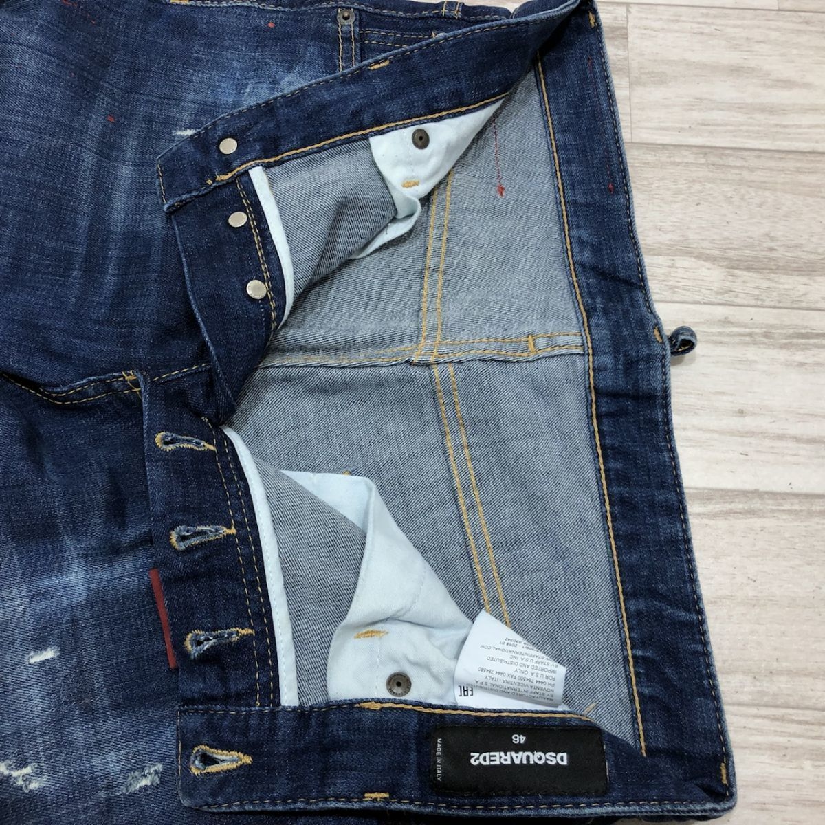 美品 DSQUARED2 ダメージ加工デニムパンツ ジーンズ 46 S74LB0329