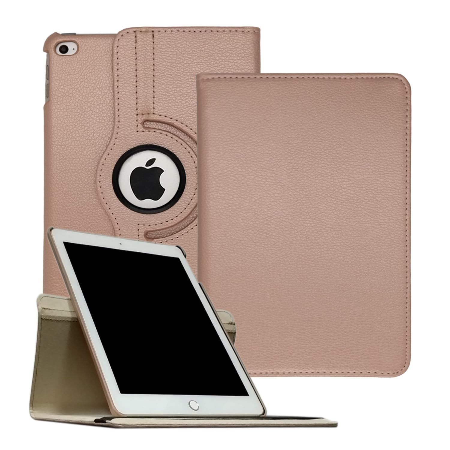 数量 ミニ4 ミニ5 アイパッド 耐衝撃 オートスリープ カバー ケース 保護 7.9インチ 2019 2015 第5世代 第4世代 mini ipad ローズゴールド 画面360°回転 スタンド角度調節 手帳型 4 5