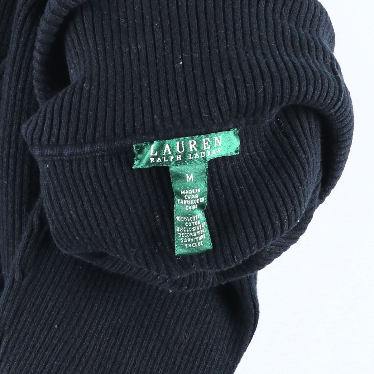 古着 ラルフローレン Ralph Lauren LAUREN ローレン リブ編み タートルネック コットンニットセーター レディースM相当 /eaa488880 古着 ラルフローレン Ralph Lauren LAUREN ローレン リブ編み