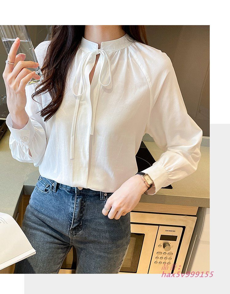 レディース Vネック 長袖 無地 綿 スリム ロンT インナー 秋服