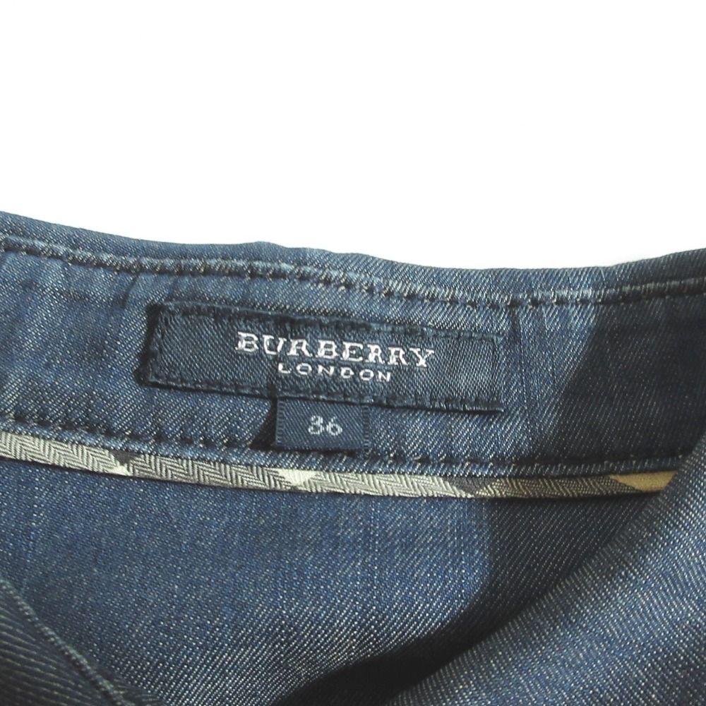 【BURBERRY London ジーンズ ワンピース】 美品 BURBERRY LONDON バーバリーロンドン ベルト付き デニム