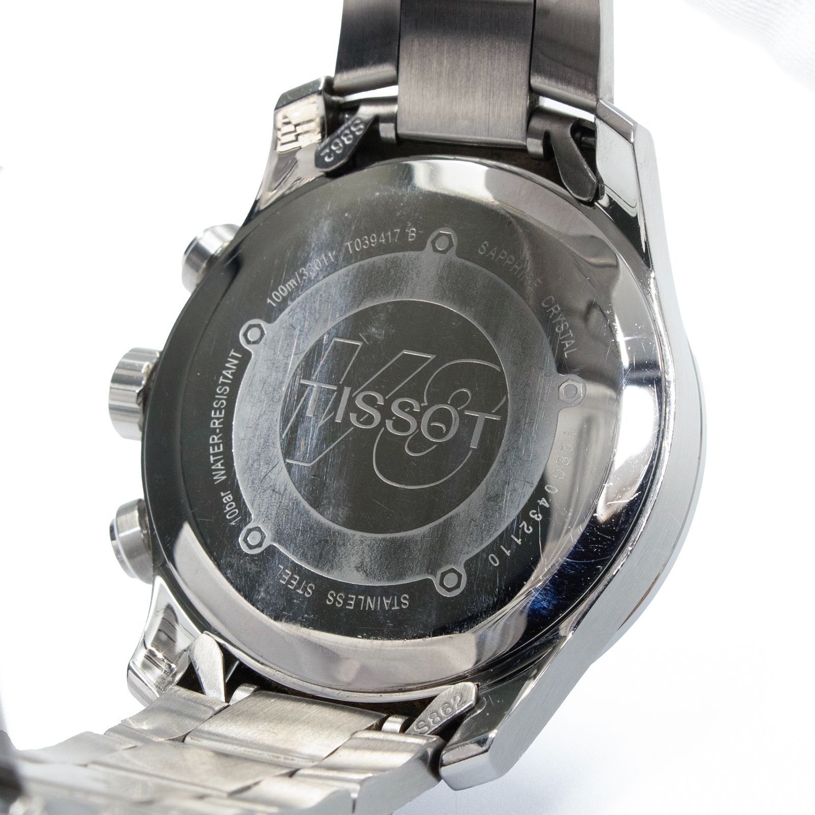 送料無料 TISSOT ティソ 腕時計 クオーツ V8 T039 メンズウォッチ ロゴ スモセコ 海外限定モデル クロノグラフ デイト表示 ブルー系  綺麗 Q006 - メルカリ