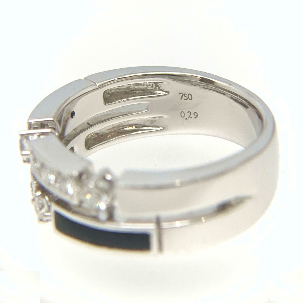 タサキ 田崎真珠 TASAKI 750 K18WG オニキス ダイヤモンド0.29ct 
