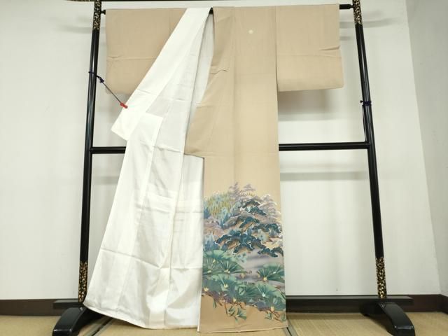 平和屋着物●豪華色留袖 友禅 作家物 流水風景文 暈し染め 正絹 DAAW5644ud