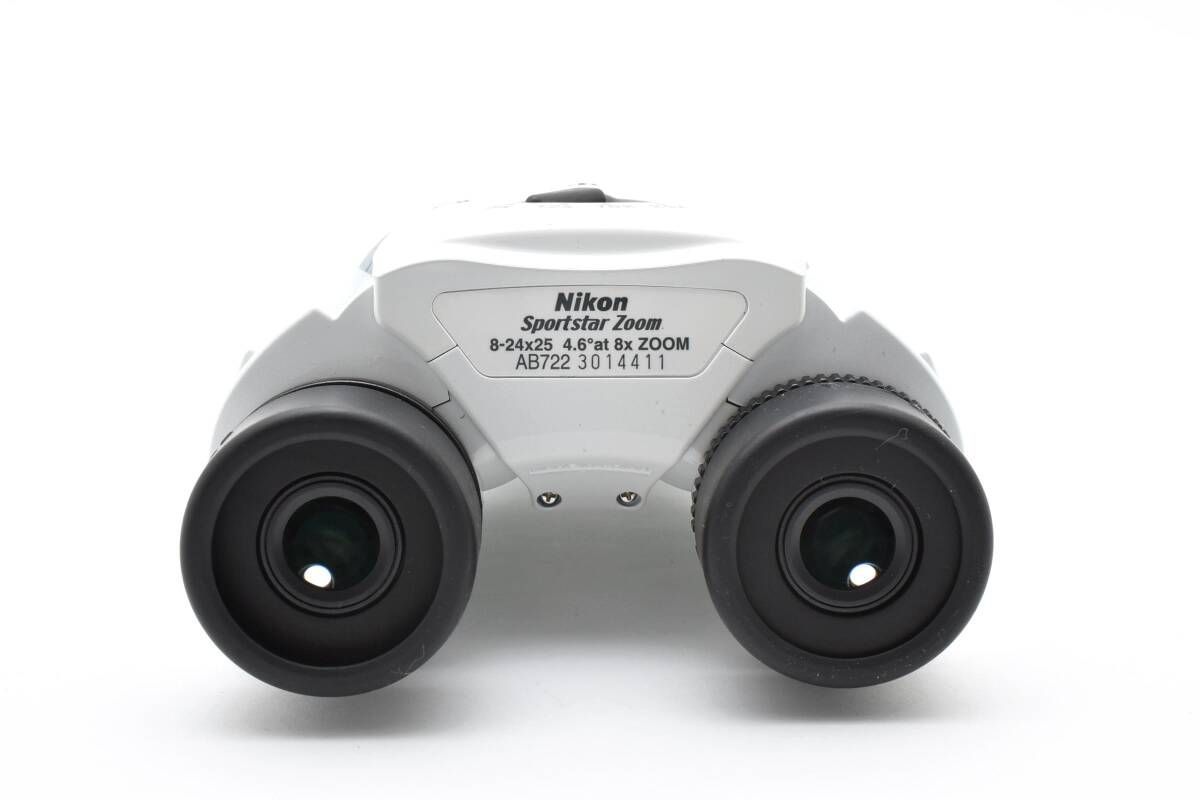 上品 ニコン Nikon Sportstar Zoom 8-24×25 ホワイト 元 属 双眼鏡 スポーツスターズーム Y0998 A2272