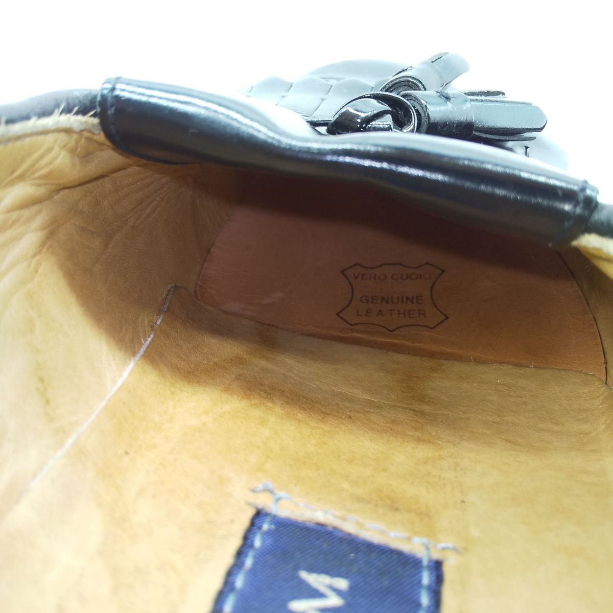 ユニークな 古着 ミントコンディション ノードストローム NORDSTROM キルト タッセルローファー イタリア製 6 1 2 M レディース23.5cm相当 saa011561