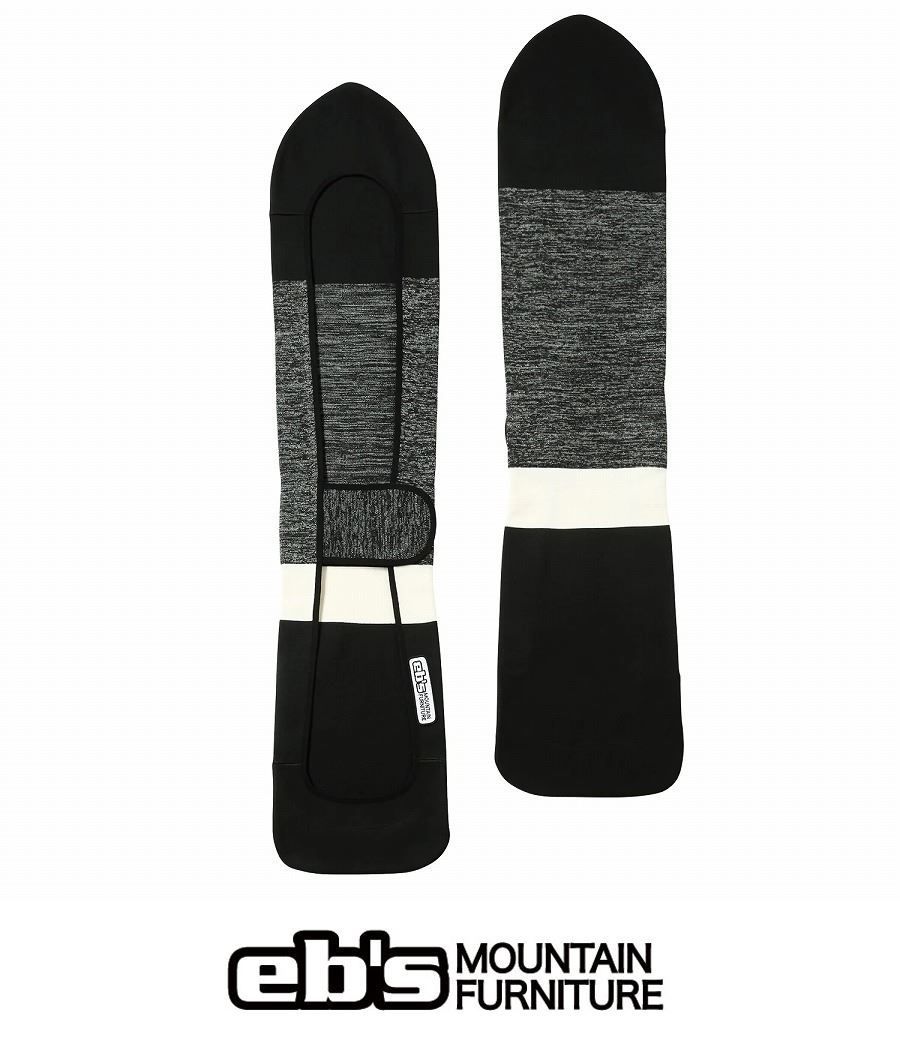 25 ebs KNIT COVER PW - BLACK - 145cm-165cm パウダーボード ニットカバー ソールカバー