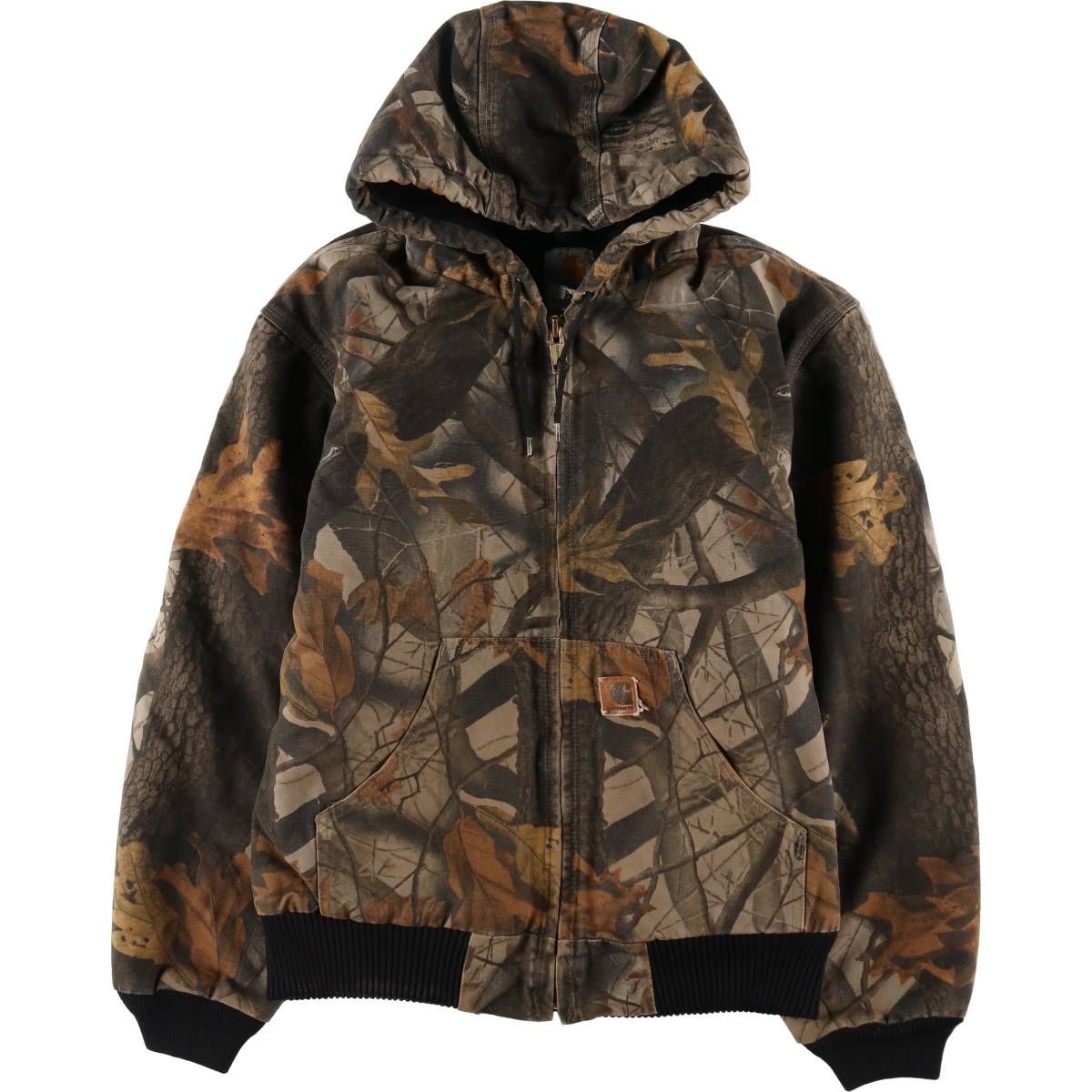 古着 カーハート Carhartt アクティブジャケット 迷彩柄 リアルツリー 