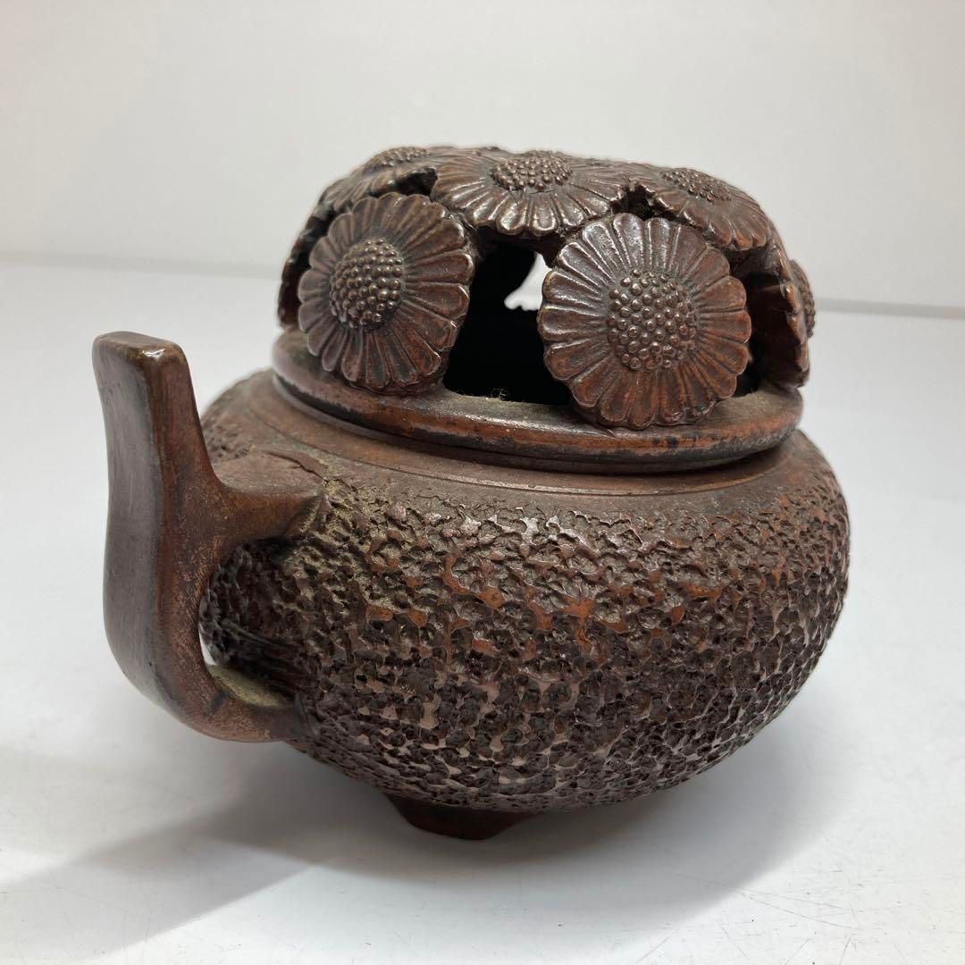 藤原楽山造　備前　菊彫透香炉　トニカ　東さ5-1028☆2F 藤原楽山造 備前 菊彫透香炉 トニカ 東さ5-1028☆2F - メルカリ