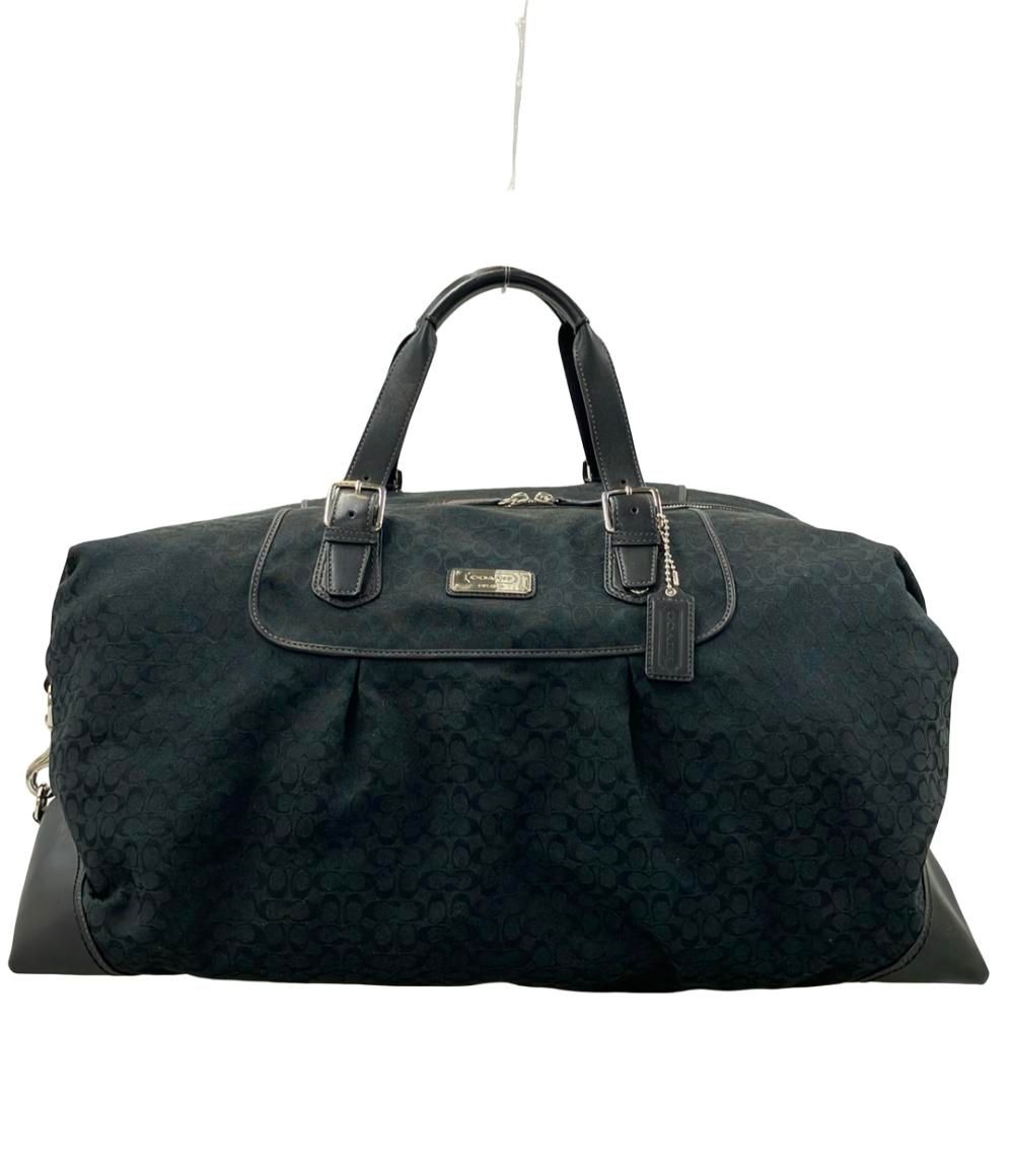 COACH ミニボストンバッグ シグネチャー ブラック 美品 美品✨希少 