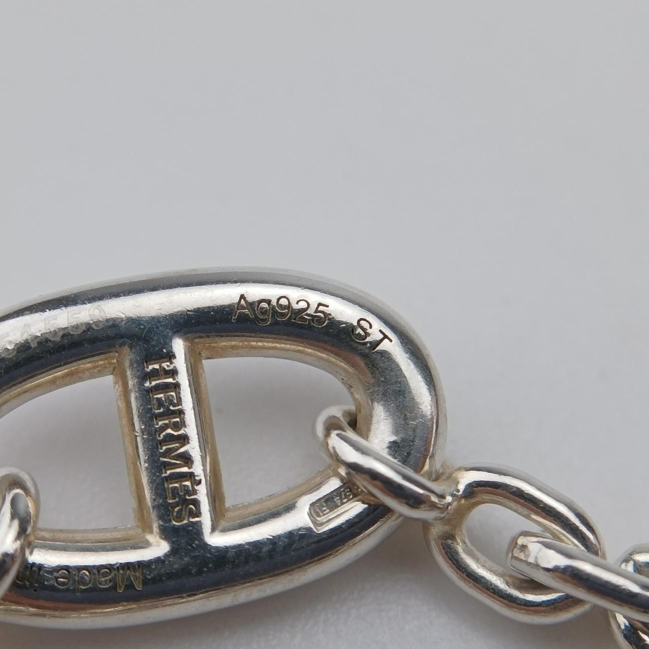 【HERMES】エルメス シェーヌダンクル アンシェネ シルバー925 約11号 エルメス Chaine d'Ancre Enchainee GM シェーヌダンクルアン