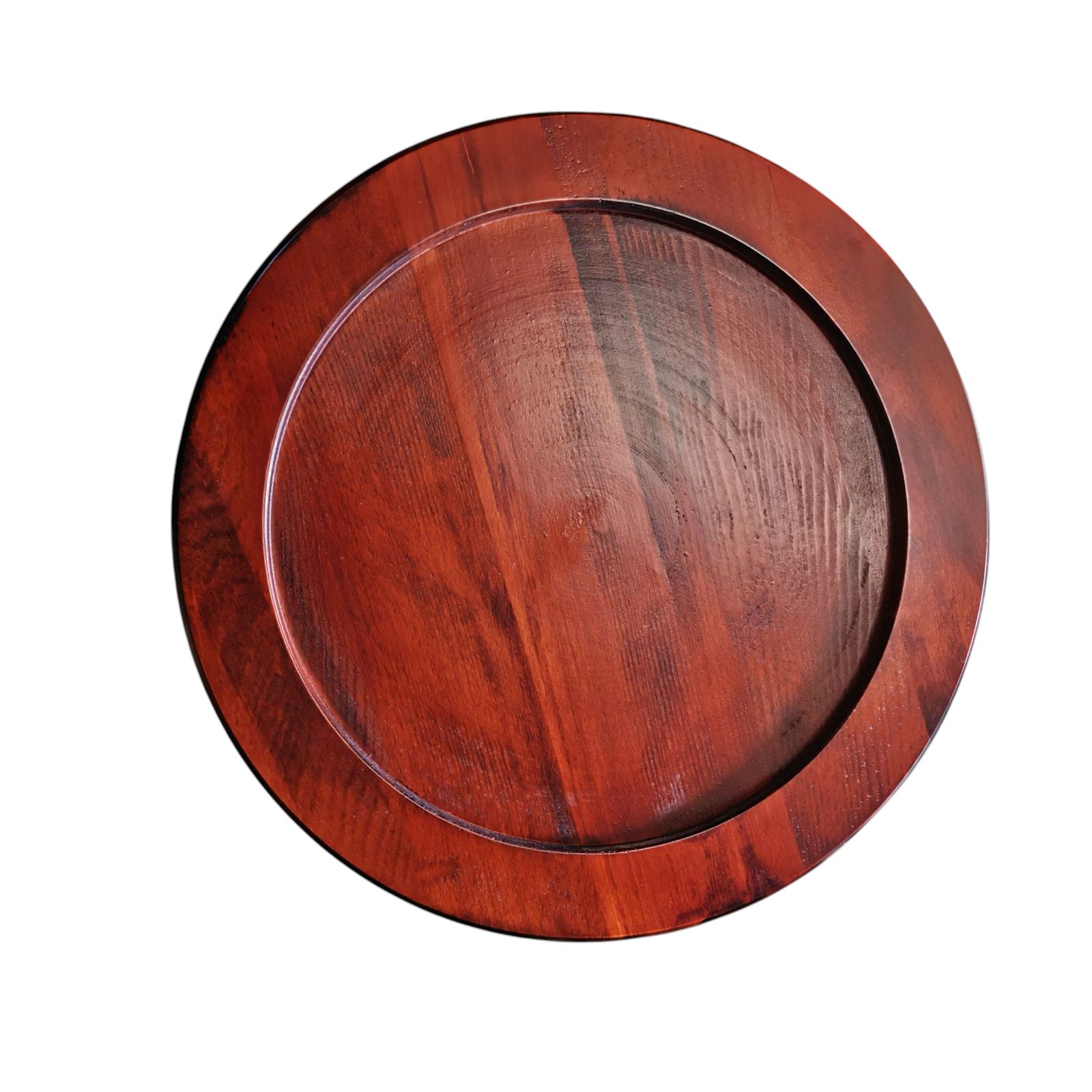 バーゲン通販。 アンティーク調 木製ワインテーブル 丸型 サイドテーブル トレンド感