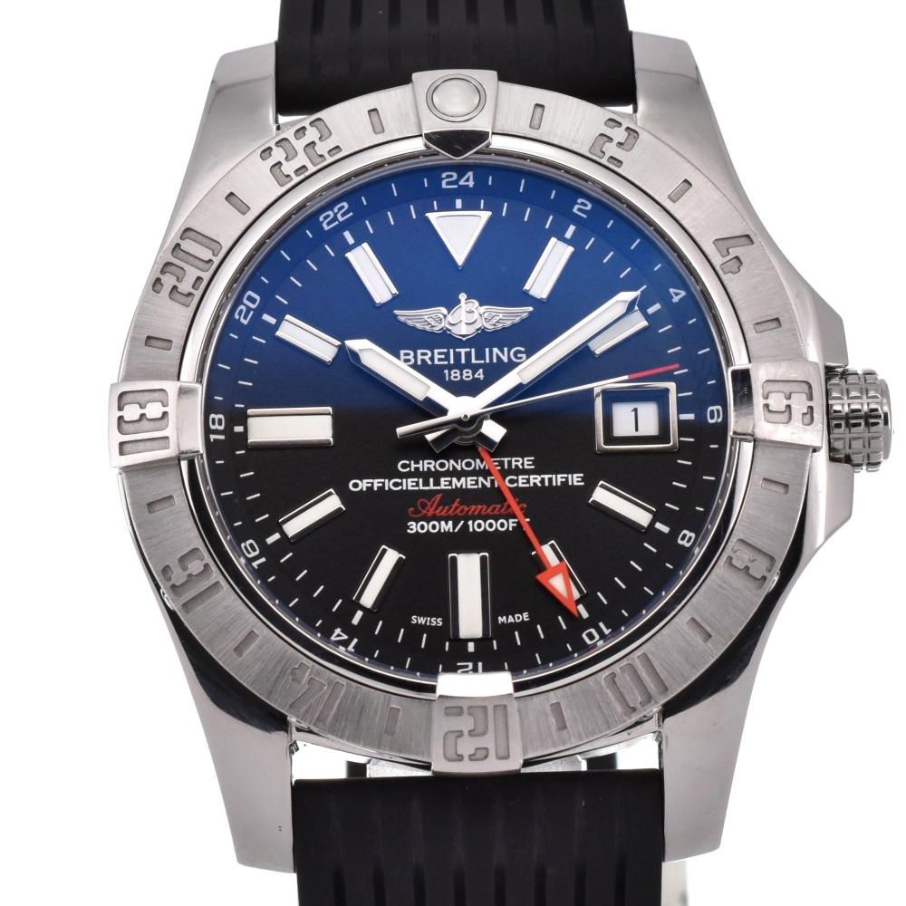 ブライトリング BREITLING A32390 アベンジャーⅡ GMT SS/ラバー 自動巻き メンズ美品箱・保証書付き I#128482 -  メルカリ