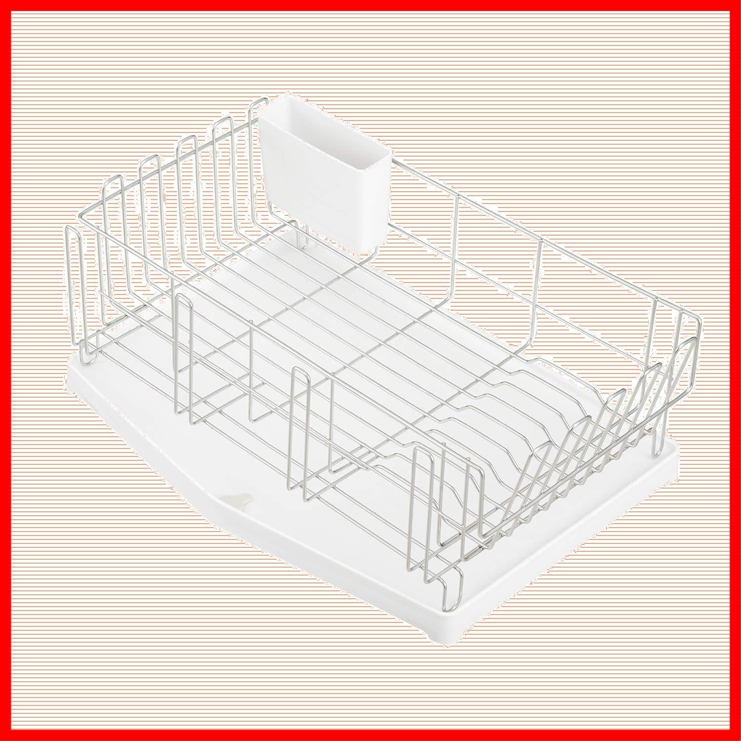 【数量限定】マルチ 水切りかご ステンレス鋼 (ワイド) レック(LEC) SIAA抗菌、流れる/流れない選べるトレー、コップ・まな板スタンド付き、大皿対応