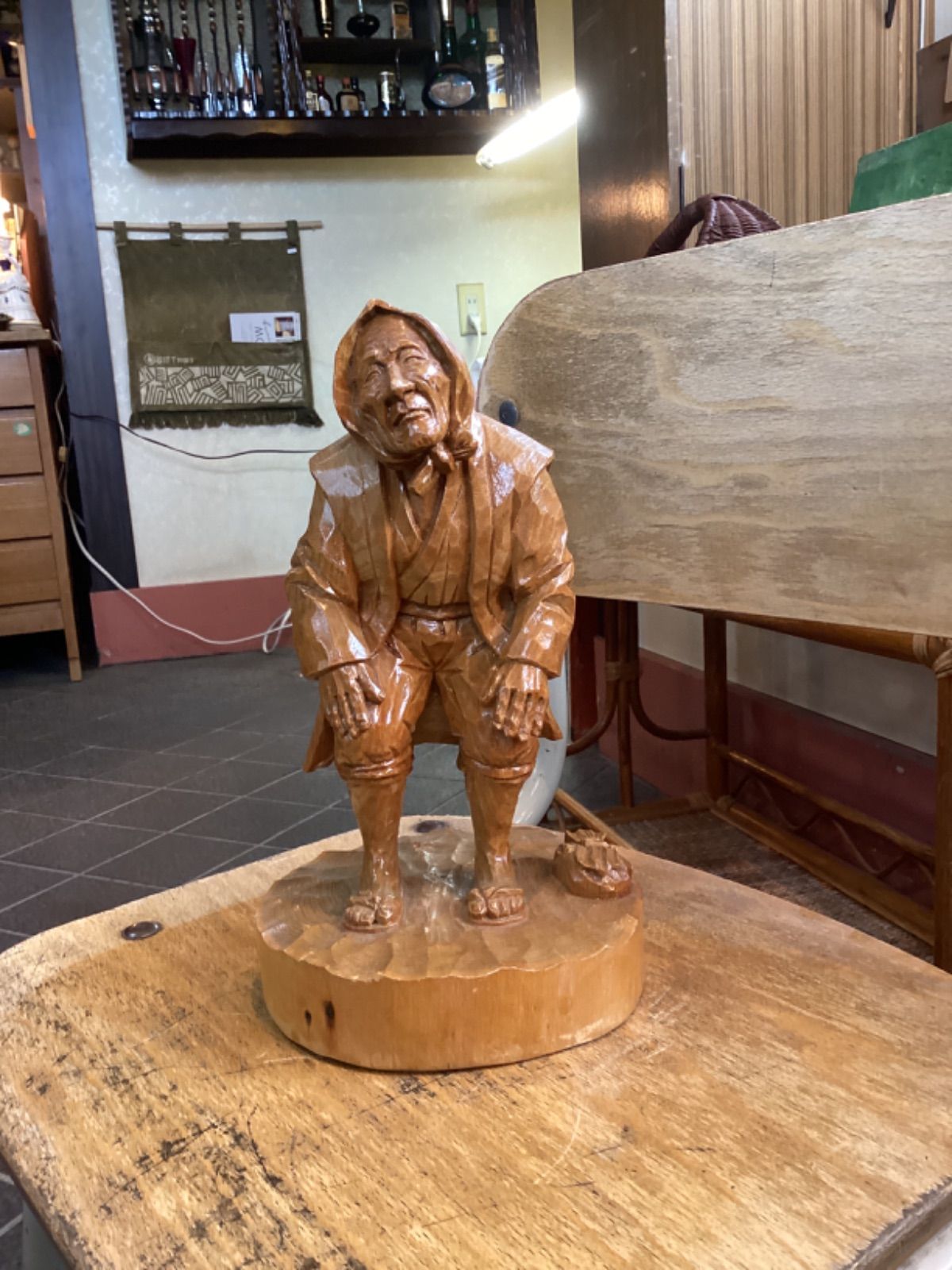 彫刻家 立川義明 作 木彫 共箱 置物 彫刻 彫刻家 立川義明 作 木彫 猿