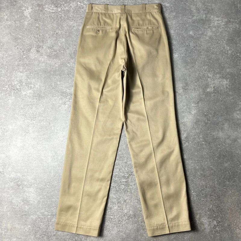 【70s古着】アメリカ軍USMC ノータックワイドストレートチノパンツ 70s古着】アメリカ軍USMC ノータックワイドストレートチノパンツ