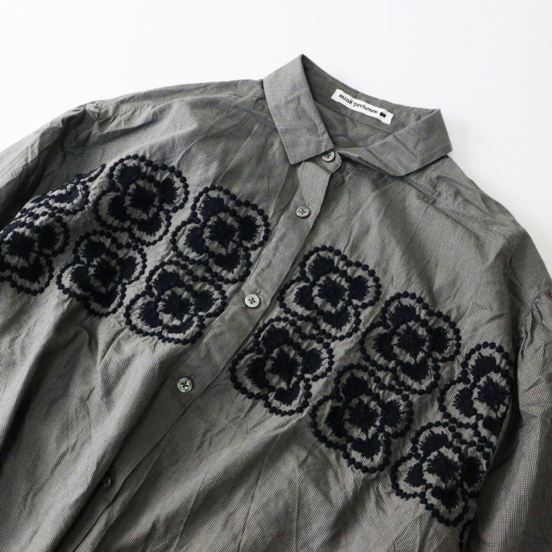 2024AW ミナペルホネン mina perhonen blumen 刺繍入 コットン