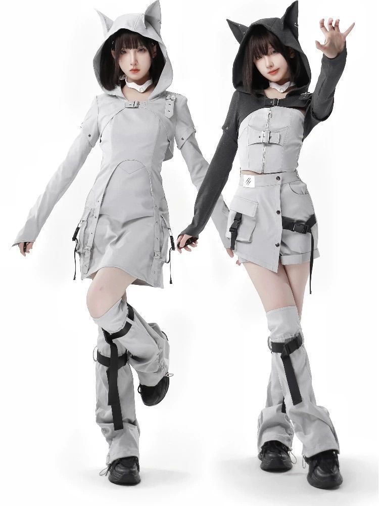 セットアップ 白 黒 モノトーン サブカル 服 y3k サイバー系 パンク 地雷 ジャージ 天使界隈 サイバー パンク ジャージ ゲーミング ハ