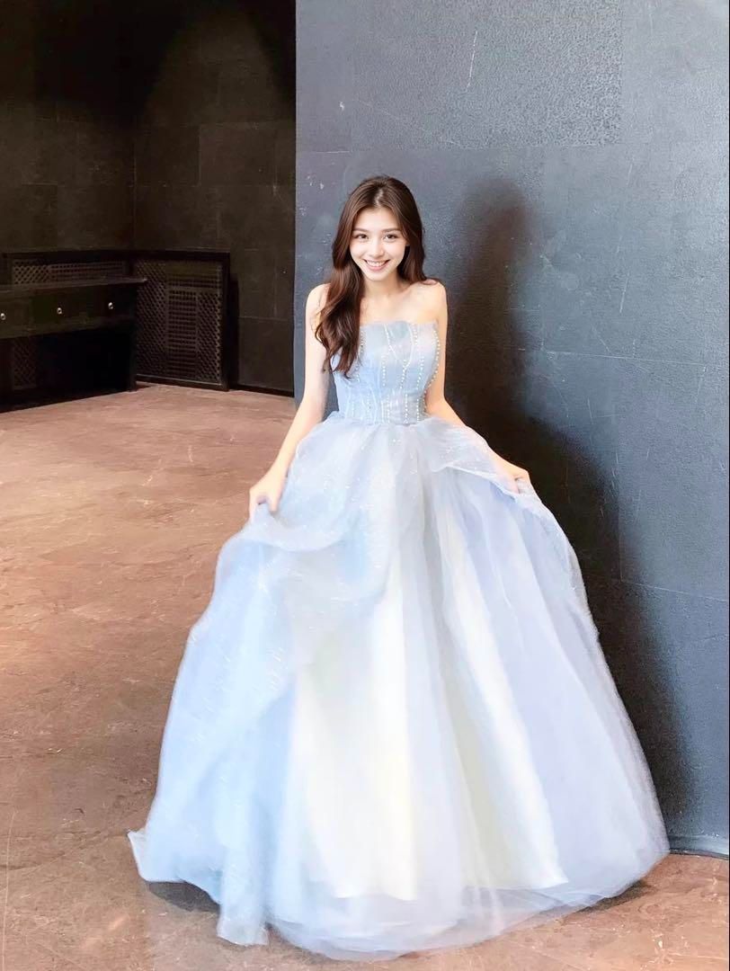 【大人気✨チュールカラードレス】結婚式の前撮り　お色直し　フォトウェディング 新品未使用 【大人気 チュールカラードレス】結婚式の前撮り お