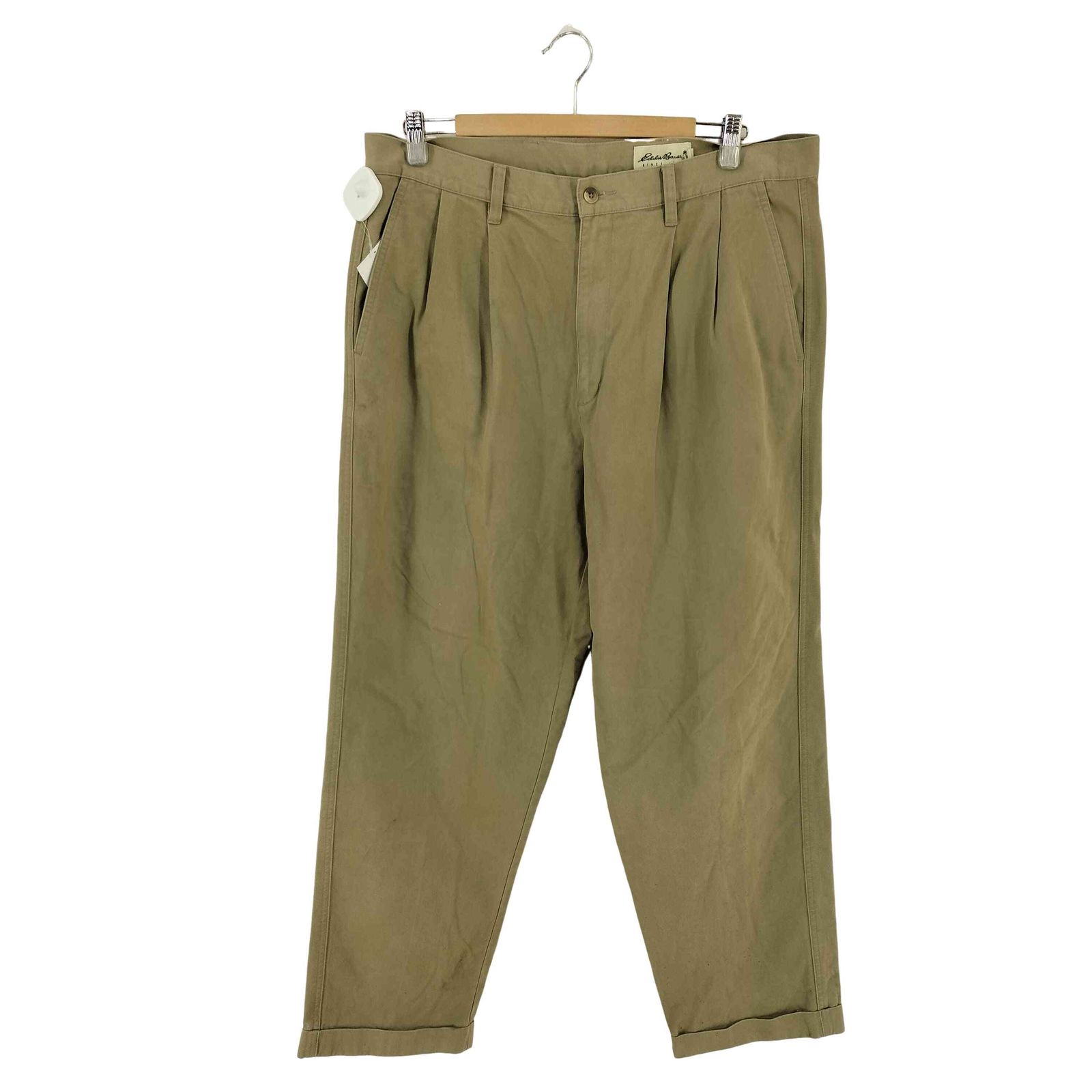 90s Eddie Bauer チノパン ツータック 白タグ ベージュ エディーバウアー Eddie Bauer 白タグ ツータック チノパンツ