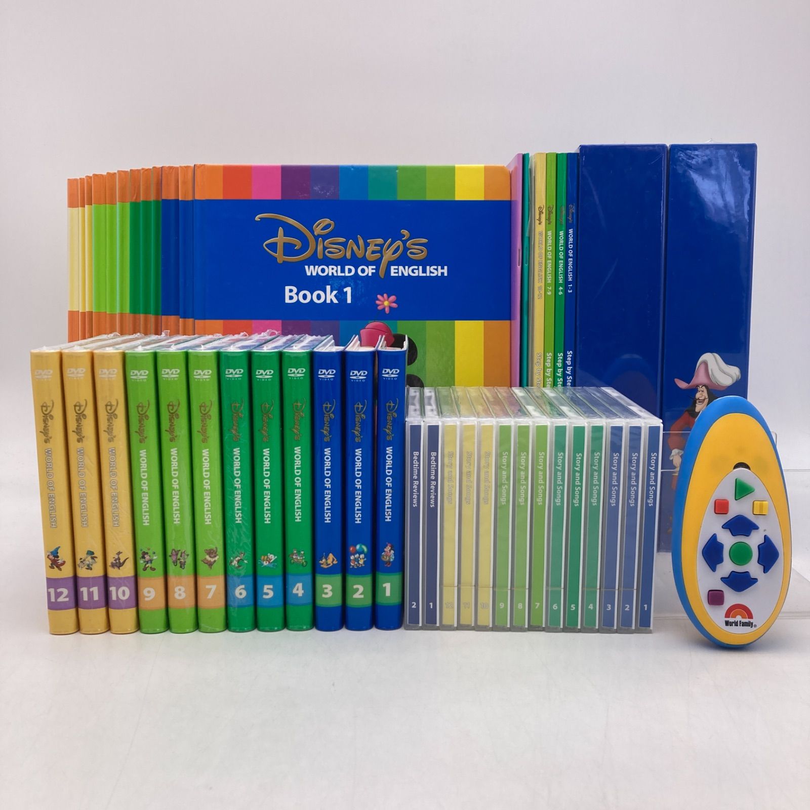 2018年購入 メインプログラムセット　絵本　CD　DVD24枚　新子役　字幕あり　ディズニー英語システム　DWE　Disney　ワールドファミリー　中古　203421