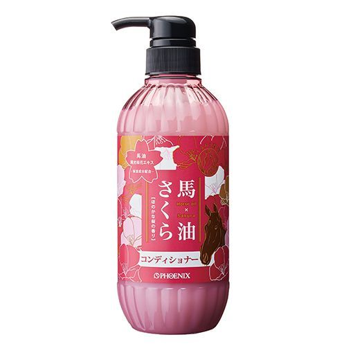 【再入荷】馬油さくら シャンプー500ml コンディショナー500ml セット 桜の香り たびさきコスメ 保湿成分入り エタノールフリー