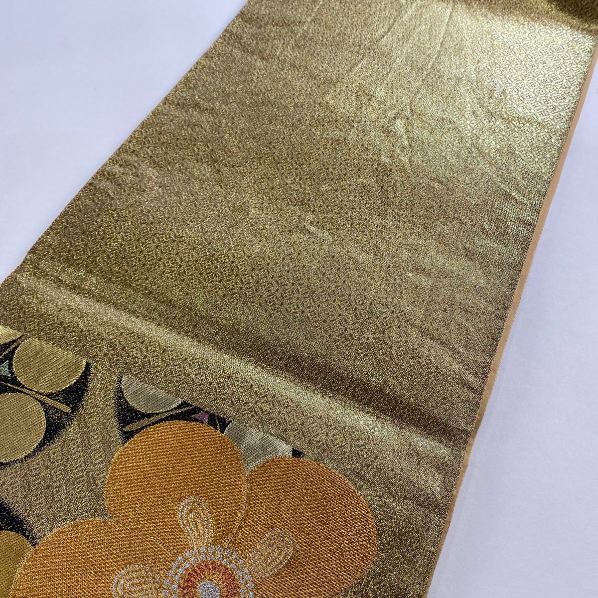 袋帯 美品 秀品 梅 金銀糸 金色 六通 正絹 【中古】 - メルカリ