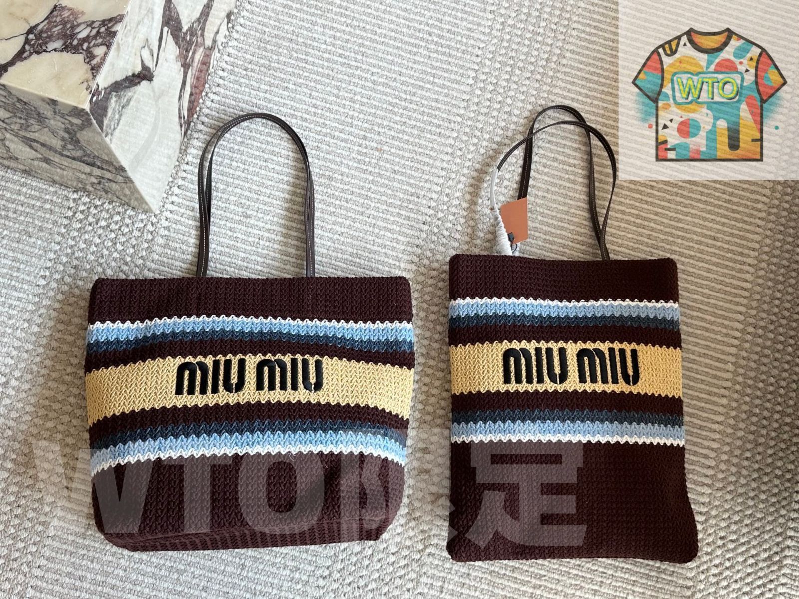 miu ♡さん専用 ホワイト/ネイビー プチバトー X ミュウミュウ リブジャージーt