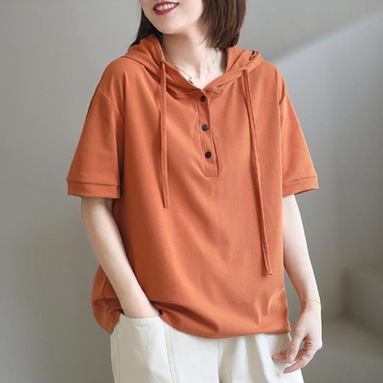 半袖パーカー フード付き tシャツ パーカー 半袖 フード付きt