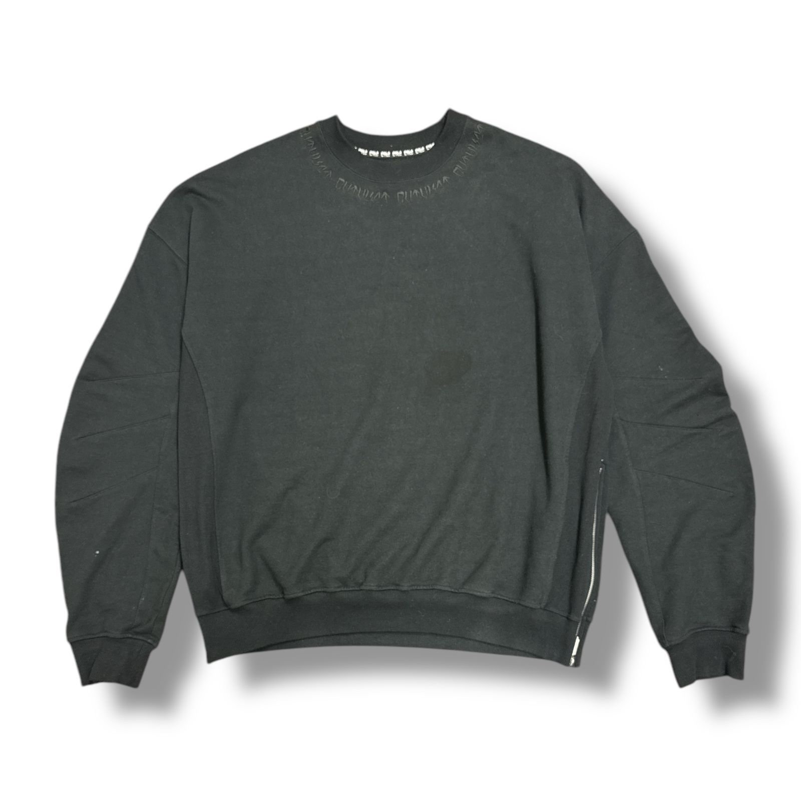 CVTVLIST 23SS USUAL ZIP CREWNECK ジップクルーネックスウェット トレーナー カタリスト 2301020301 ブラック 2 91260A7
