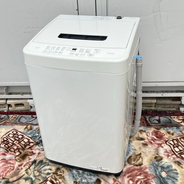 送料無料!! 全自動洗濯機 【中古】動作保証 アイリスオーヤマ IAW-T451 2023年製 4.5kg ホワイト 生活家電 063040 B/20916