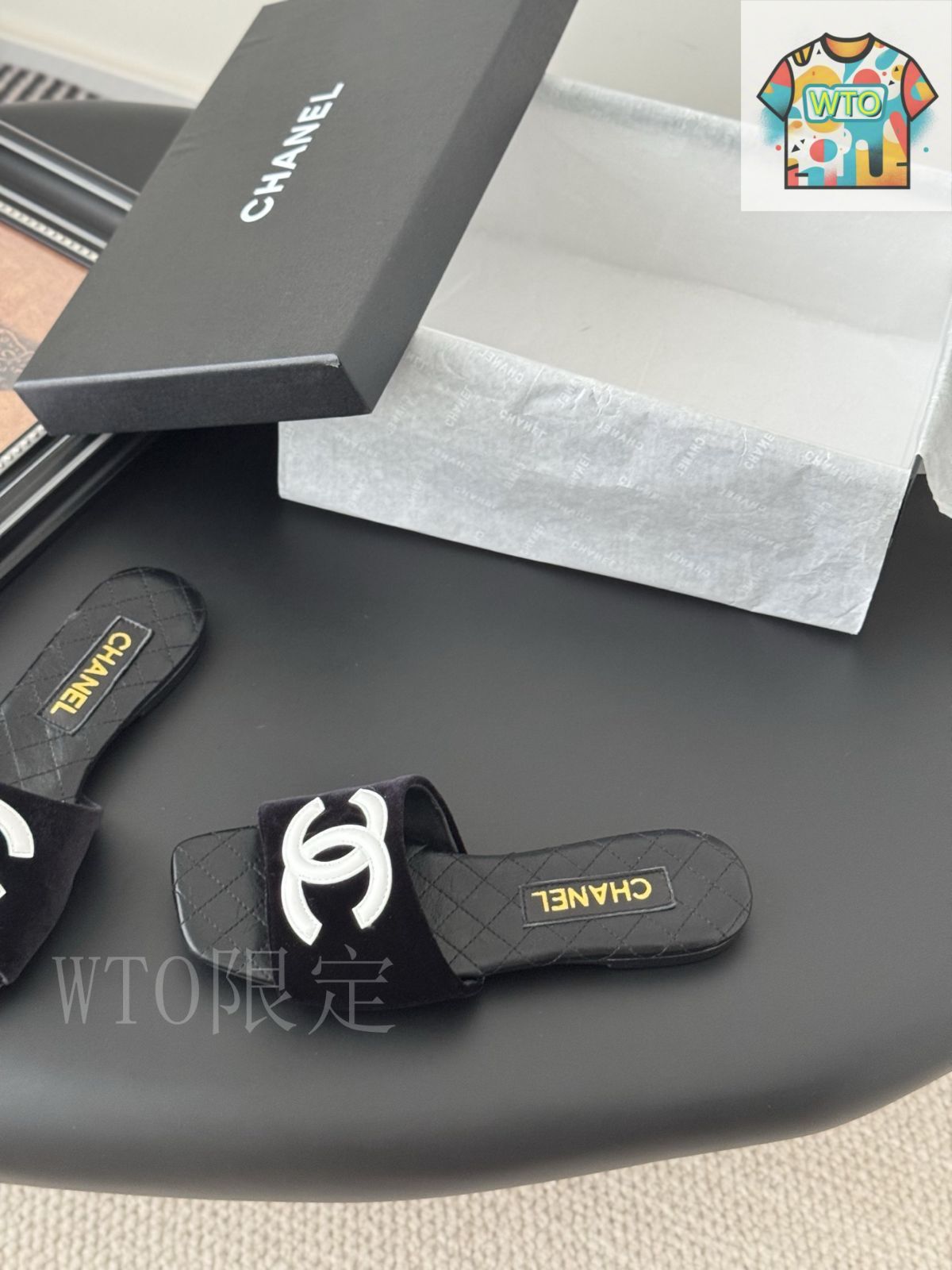 Chanel スリッパ Chanel 27P 椿スリッパ08-3 - メルカリ