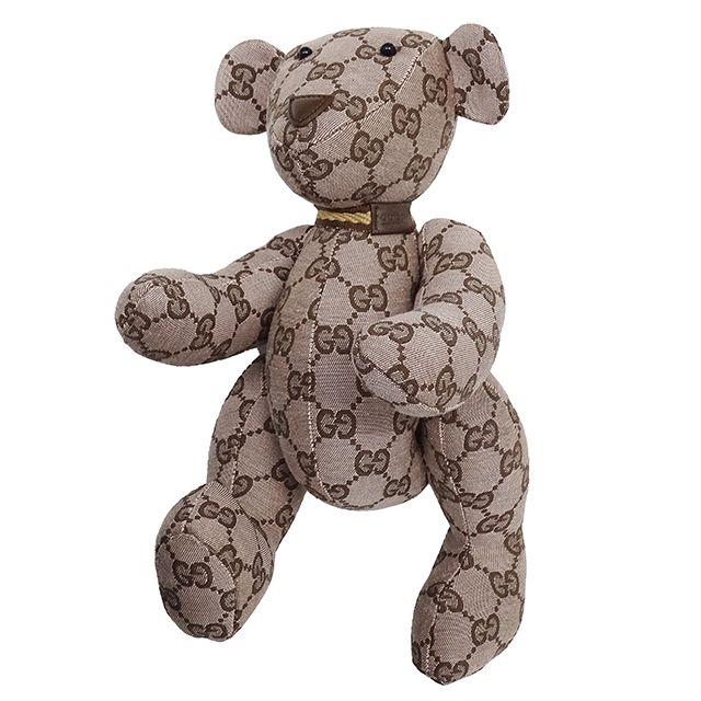 【希少品】GUCCI グッチ GGキャンバス テディベア ぬいぐるみ 刻印あり 希少品】GUCCI グッチ GGキャンバス テディベア ぬいぐるみ 刻印あり