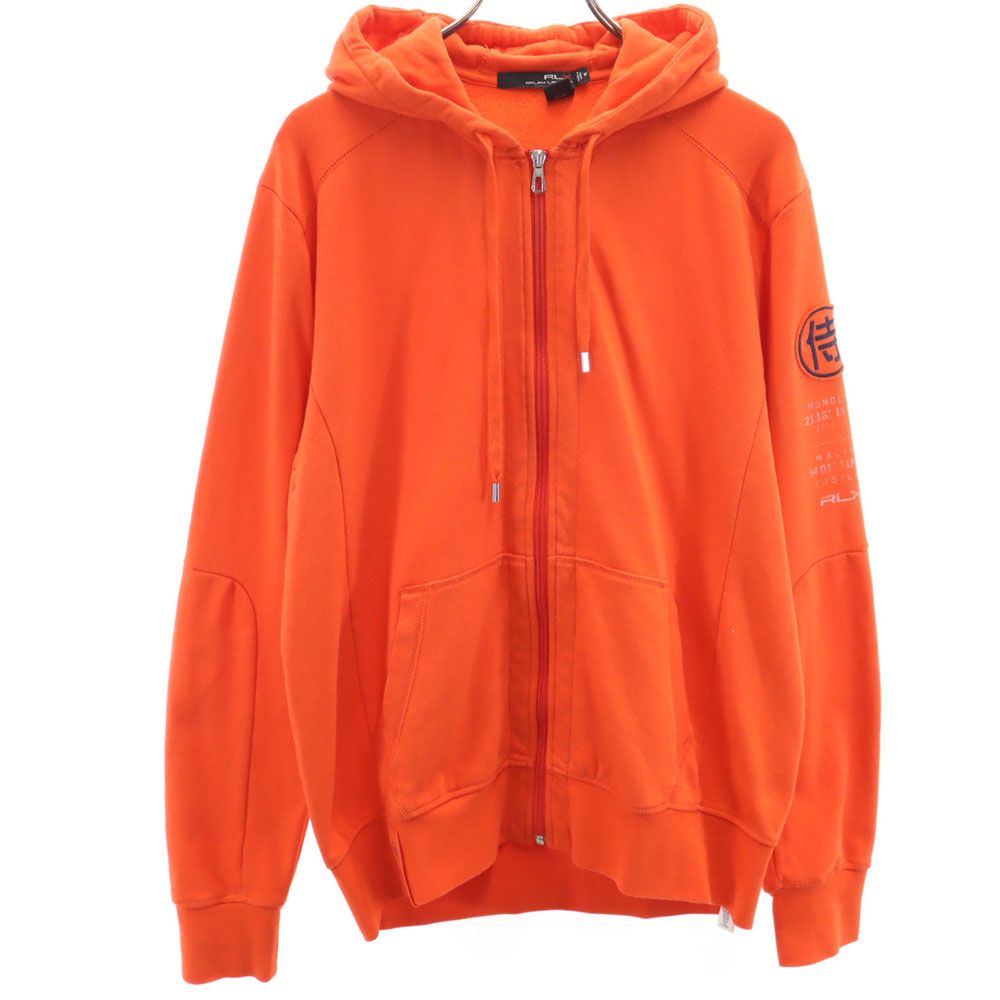 RLXフード付きジップパーカーオレンジM