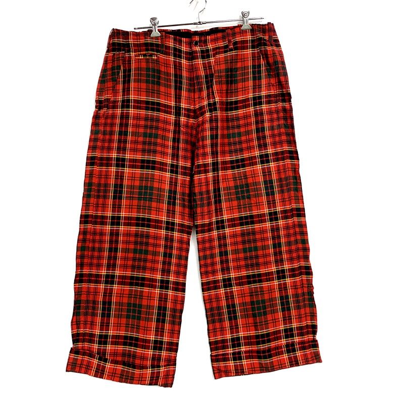 メンズ Y s for men ワイズ フォー メン RAYON LINEN CHECK PANTS MZ-P09-217 レーヨン リネン チェックパンツ ボトムス 151-250406-as-16-IZU