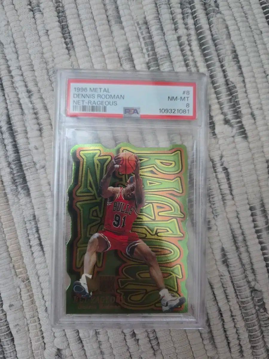 nba カード 金属 ネットレンジャーズ デニス ロッドマン psa8