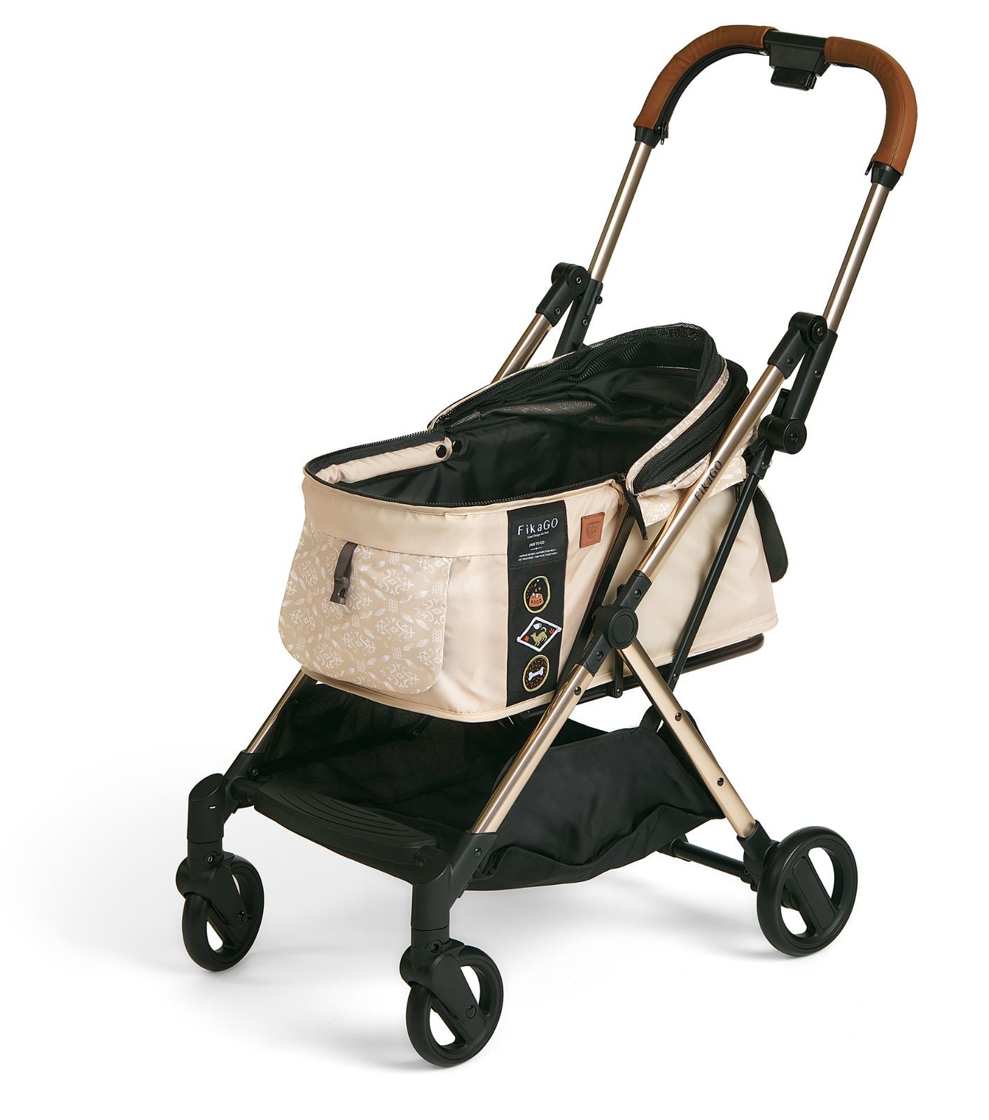 S30◆ 佐川急便配送 セントルシア FikaGo フィカゴー フリートゥゴー プレミアム エディション ペットカート 多頭 小型犬 中型犬 折りたたみ 犬 猫 カート 2頭用 軽量 4輪 20kg 犬用 散歩 ペットキャリー ペット用 キャリーカート