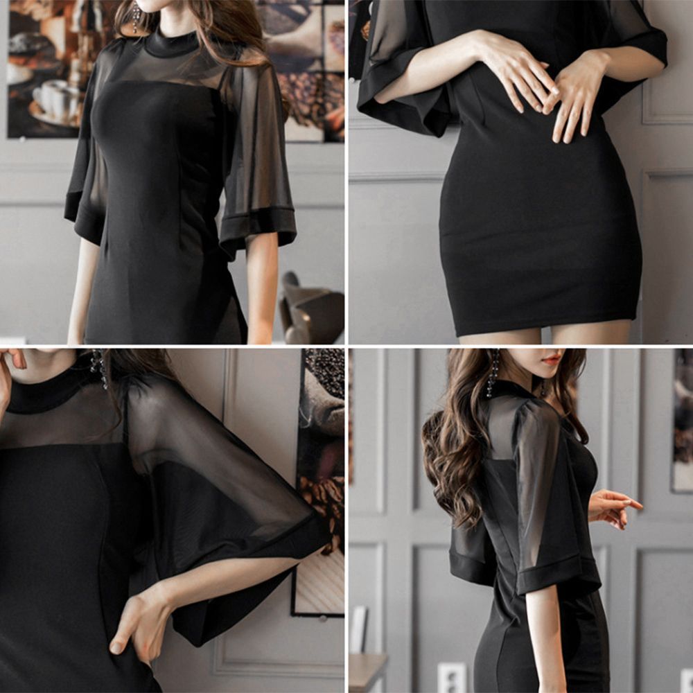 ミニドレス 黒 タイトワンピース セクシー ボディコン