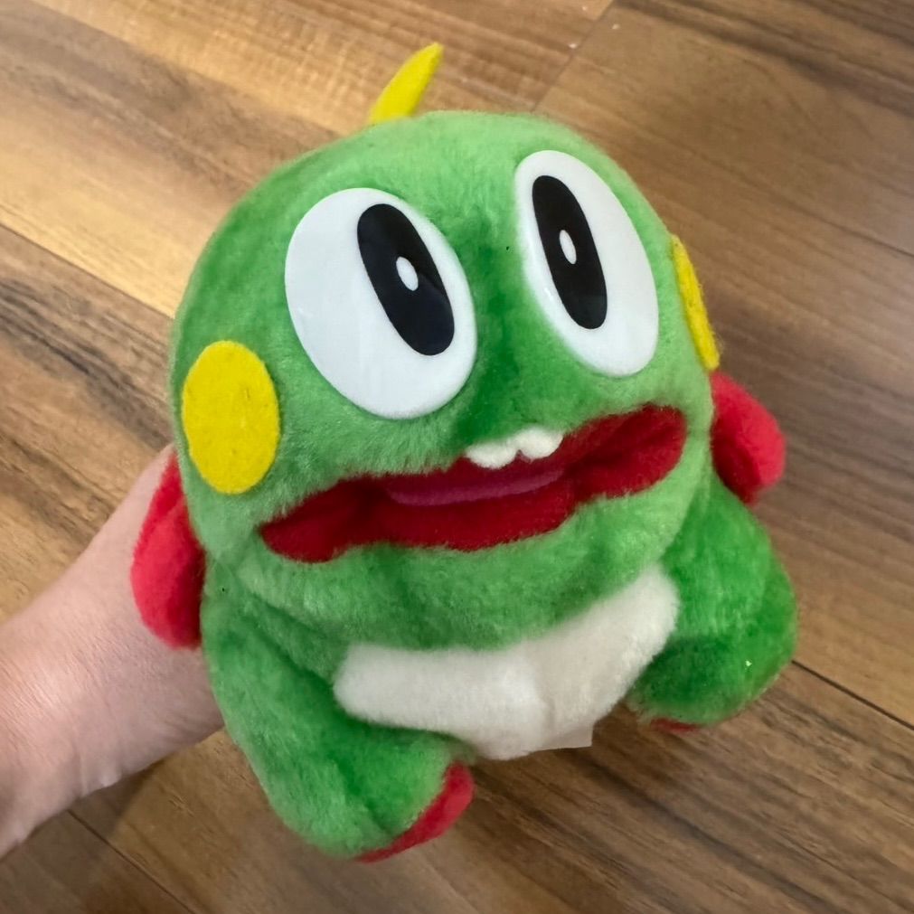 希少　バブルボブル　バブルン　XL ぬいぐるみ　タグ付き 希少】バブルボブル ぬいぐるみ バブルン ボブルン BUBBLE BOBBLE