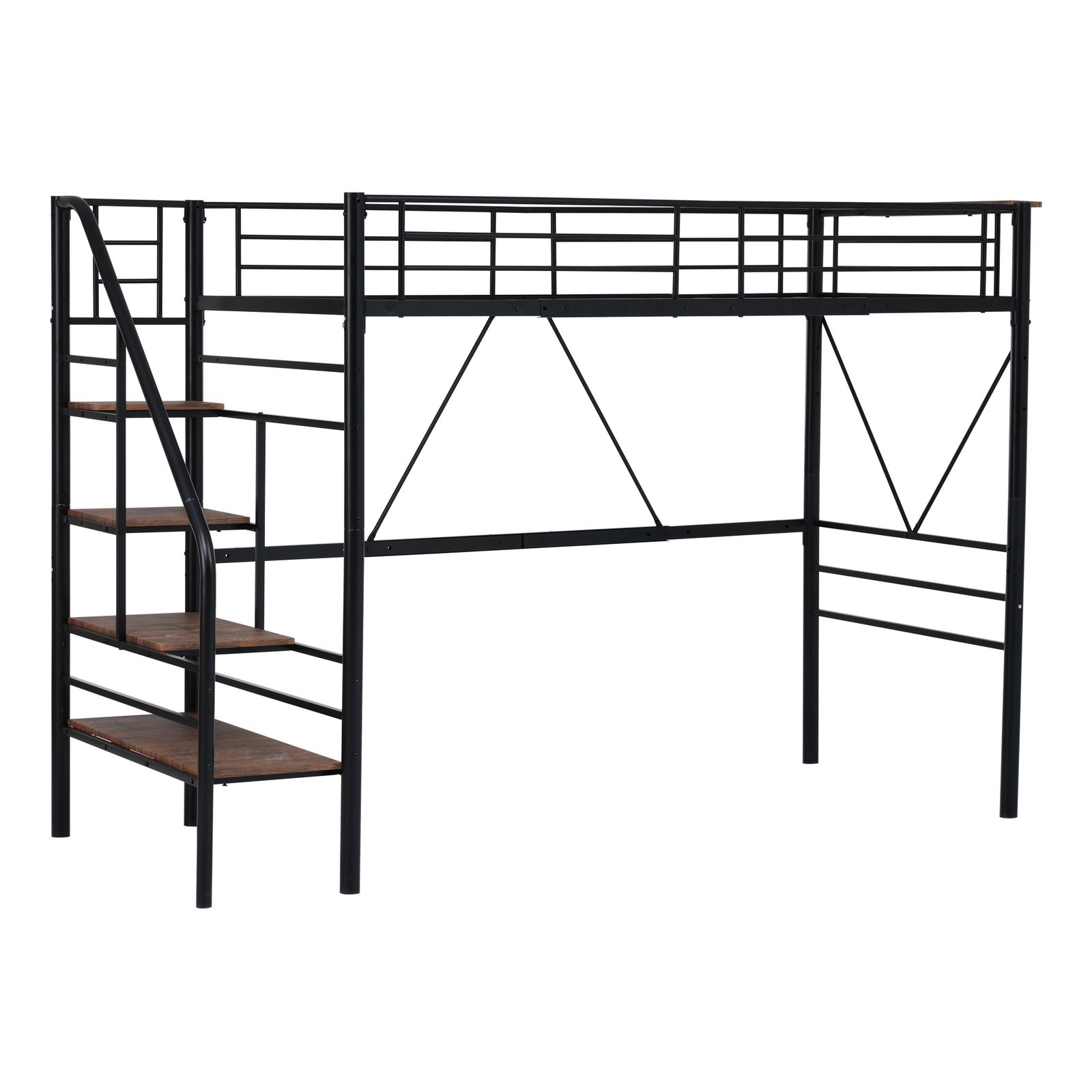 14 割 S ロフトベッド 階段付き S パイプベッド シングル コンセント付き 収納 スチール 耐震 ベッド シングル パイプベッド パイプベッドフレームのみ Sシングル