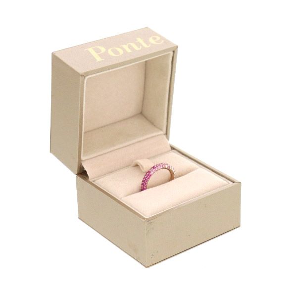 ポンテヴェキオ K18PG ピンクサファイア ダイヤモンド リング 1.22ct  