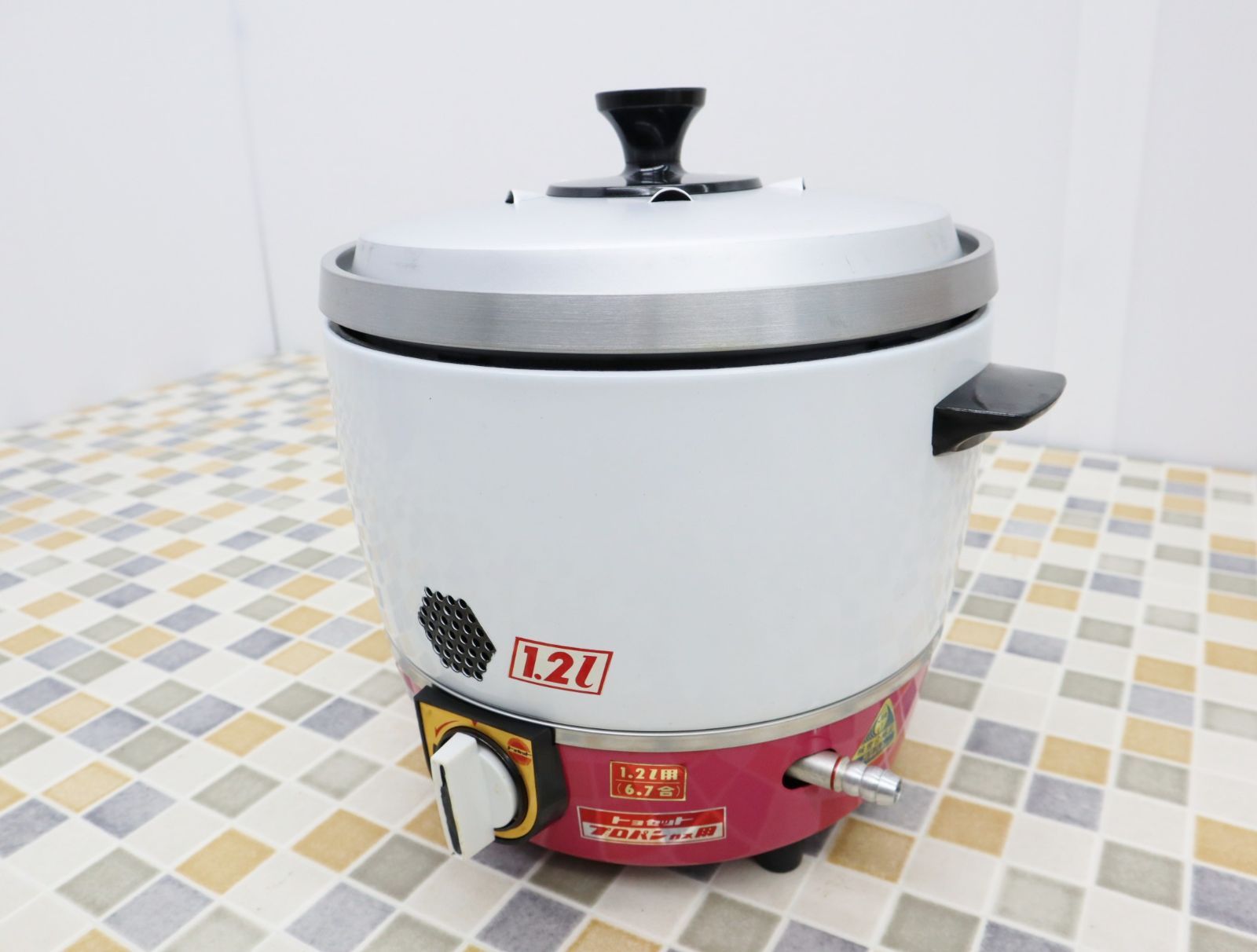 超カラー △ げ 当時物 LPガス用｜自動 炊飯器｜トヨセット PM-121 6.7合 ガス炊飯器｜ プロパンガス用 1.2リットル P4303
