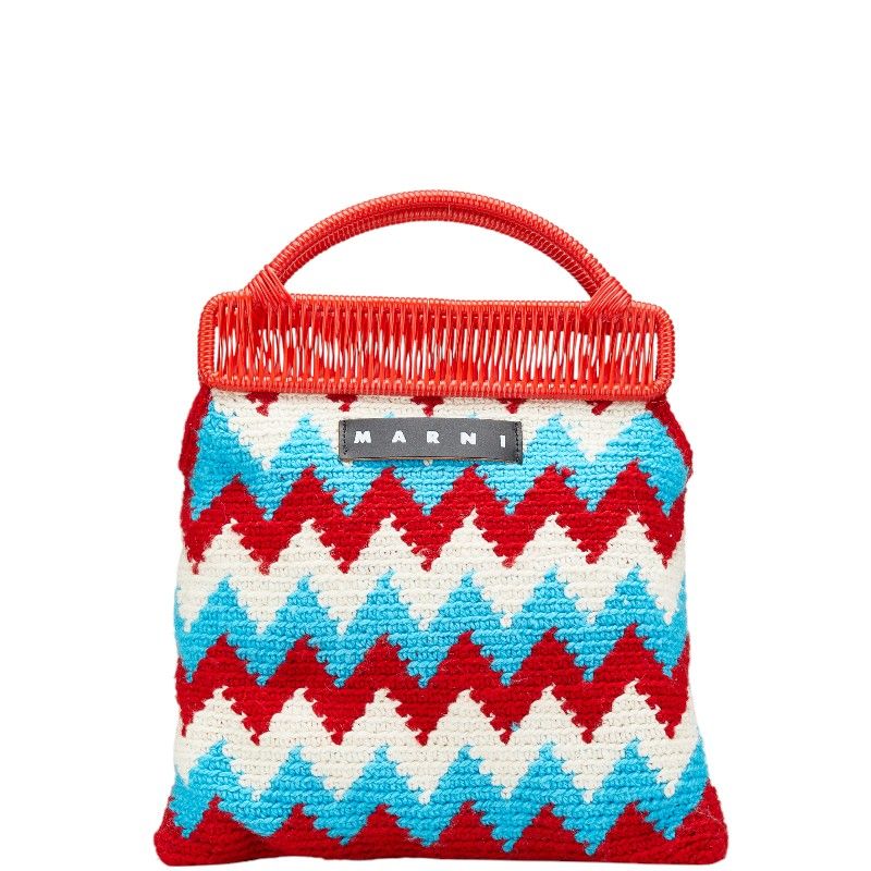 マルニ マーケット フラワーカフェ ハンドバッグ ニットバッグ
