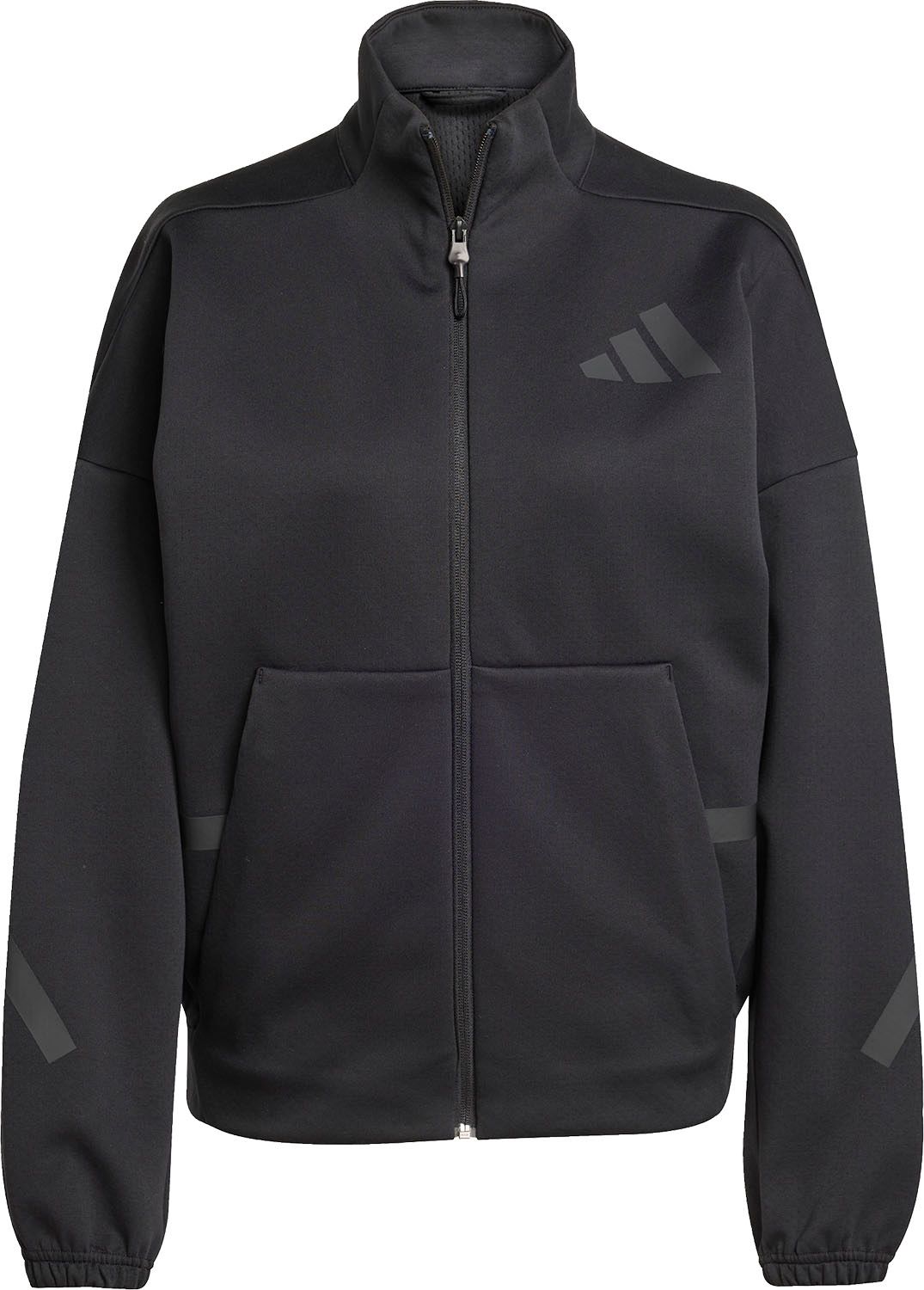 アディダス adidas adidas Z.N.E.トラックトップ レディース 女性 ウィメンズ ジャケット 上着 羽織 ジャージ ルーズフィット トップス 移動着 着替え 部活 KKK34 JW7778 ブラック